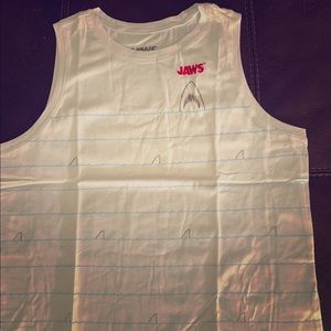 women’s Jaws tank w/ embroidered logo & fin design